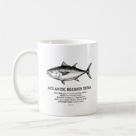 Atlantic Bluefin Tuna Scientific Illustration  コーヒーマグカップ