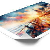 Atlantic City Boardwalk Sunset,  フォトプリント (角)