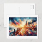 Atlantic City Boardwalk Sunset,  ポストカード (正面/裏面)