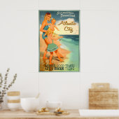 Atlantic City Jersey Shore Poster New Retro Family ポスター (キッチン)