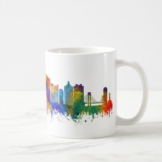 Atlantic City New Jersey Skyline コーヒーマグカップ (右)