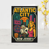 Atlantic City New Jersey Vacation Casino Gaming Ga カード (黄色い花)
