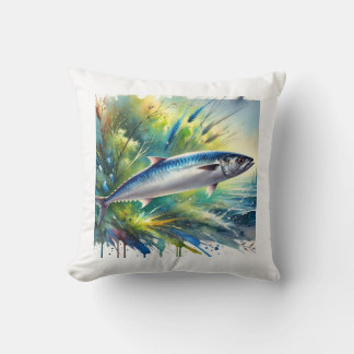 Atlantic Herring 040924AREF134 - Watercolor クッション
