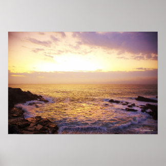 Atlantic Ocean at sunrise, view from Portland ポスター