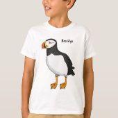 Atlantic puffin illustration tシャツ (正面)