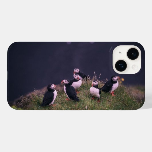 Atlantic Puffins iPhone 14 Case Case-Mate iPhoneケース (裏面 (横))