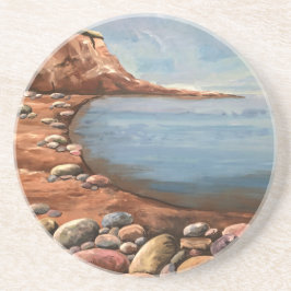 Atlantic Sea Coast Hand Painted コースター