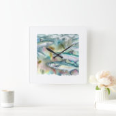 Atlantic Tarpons 030624AREF122 - Watercolor スクエア壁時計 (ホーム)