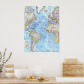 " Atlantik: 1968/heute- Detaililerte Atlantikkkart ポスター (キッチン)