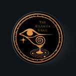 Atlantis Grailロゴボタン-オレンジと黒 缶バッジ<br><div class="desc">Atlantis Grailロゴボタン-ラベルのロゴはオレンジ色と黒色で表示されます。ベラ·ナザリアンのエキサイティングなSFシリーズに基づいて。</div>