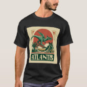 “Atlantis” Pterosaur on a Skateboard Tシャツ (正面)
