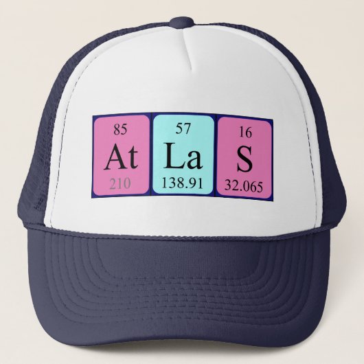 Atlasの定期テーブル名hat キャップ (正面)