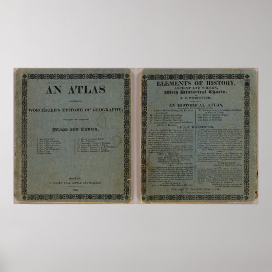 Atlas accompanying Worcester's Epitome ポスター (正面)