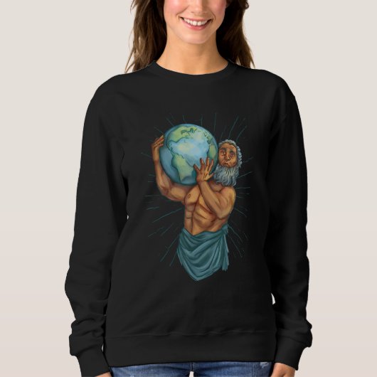 Atlas Carrying Wold Greek Mythology スウェットシャツ (正面)