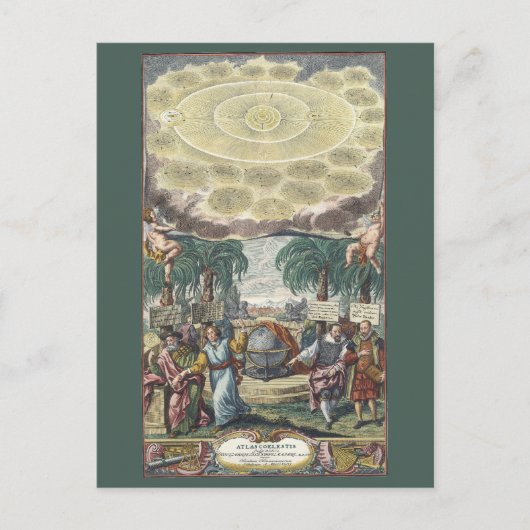 Atlas Coelestis by Dopelmaier, ヴィンテージ天文学 ポストカード (正面)