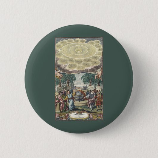 Atlas Coelestis by Dopelmaier, ヴィンテージ天文学 缶バッジ (正面)