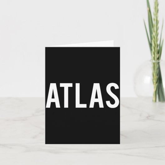 Atlas - Cool New Funny Name Fan Gift Tee  カード (正面)