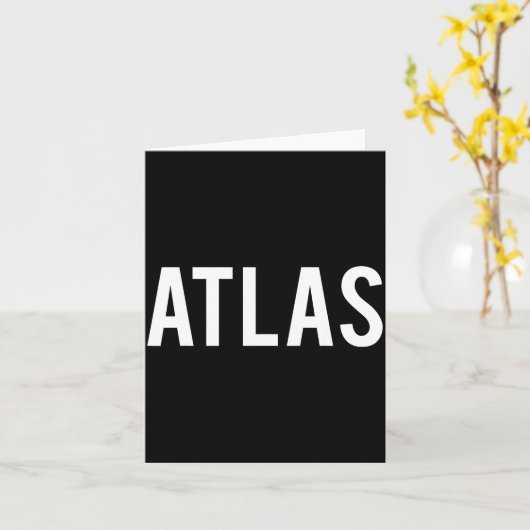 Atlas - Cool New Funny Name Fan Gift Tee  カード (黄色い花)