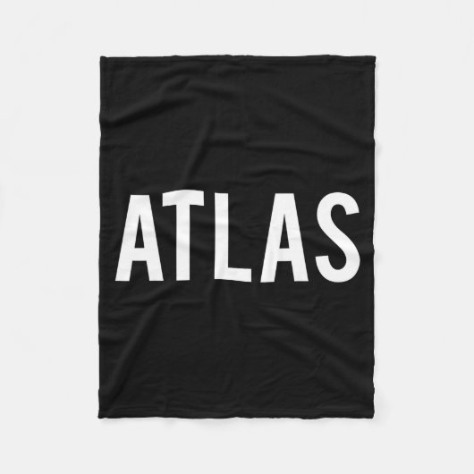 Atlas - Cool New Funny Name Fan Gift Tee  フリースブランケット (正面)