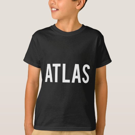Atlas - Cool New Funny Name Fan Gift Tee  Tシャツ (正面)