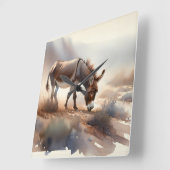 Atlas Donkey AREF409 - Watercolor スクエア壁時計 (傾斜)