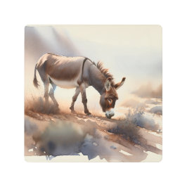 Atlas Donkey AREF409 - Watercolor メタルプリント