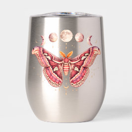 Atlas Moth Celestial Moon Phase | Boho Lunar Art