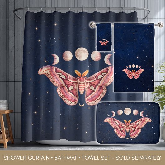 Atlas Moth Night Sky Cosmos Moon Phase | Boho Art バスタオルセット