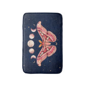 Atlas Moth Night Sky Cosmos Moon Phase | Boho Art バスマット (正面縦)