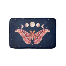 Atlas Moth Night Sky Cosmos Moon Phase | Boho Art バスマット