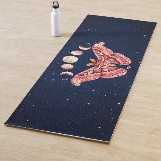 Atlas Moth Night Sky Cosmos Moon Phase | Boho Art ヨガマット (インサイチュ)