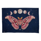 Atlas Moth Night Sky Cosmos Moon Phase | Boho Art 枕カバー (正面)