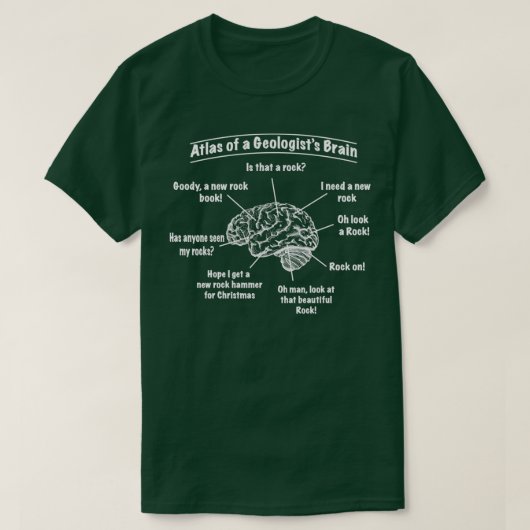 Atlas of a Geologist Brain Tシャツ (デザイン正面)