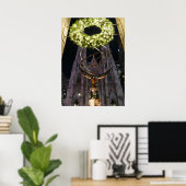 Atlas & St. Patrick's Cathedral – クリスマスポスター ポスター (ホームオフィス)