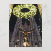 Atlas & St. Patrick's Cathedral, Christmas, NYC - ポストカード (正面)
