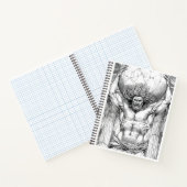 Atlas Titan Mythology Close-Up Sketch Art Notebook ノートブック (内部)