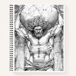 Atlas Titan Mythology Close-Up Sketch Art Notebook ノートブック