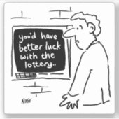 ATM漫画に失望した男。 シール (正面)