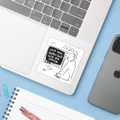 ATM漫画に失望した男。 シール (ノートパソコンとiPhone)