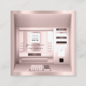 ATM銀行コンサルティングマネーバラロゴ会社名 スクエア名刺 (正面)