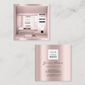 ATM銀行コンサルティングマネーバラロゴ投資 スクエア名刺 (正面/裏面)