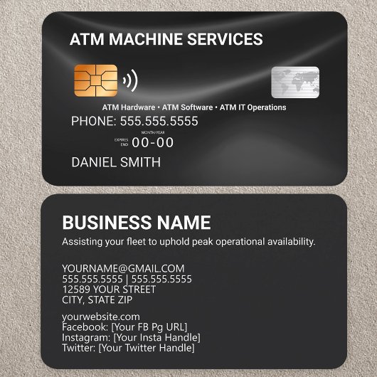 ATM クレジットカード 名刺