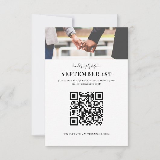 Atmosphere PhotoオンラインRSVP 出欠カード (正面)