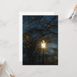 Atmospheric Lantern in Autumn Park カード