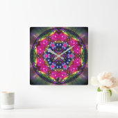 Atmospheric Stellar Kaleid スクエア壁時計 (ホーム)