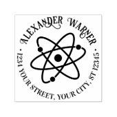 Atomシンボル#2名前差出人住所 セルフインキングスタンプ (デザイン)