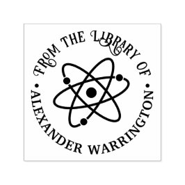 Atomシンボル#2 "From the library of"ブック名 セルフインキングスタンプ