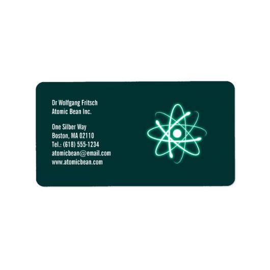 Atom – 科学者ラベル ラベル (正面)