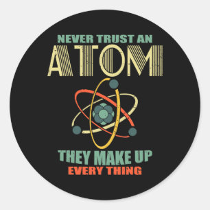 Atom Art Men女性幹分子化学 ラウンドシール