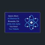 Atom Science名刺 名刺<br><div class="desc">この原子科学デザインは青と緑の原子を色ではっきりした飾る！これらの楽しいオタク系の原子アート名刺は、科学者、化学者、物理学者、誇りを持ったギーク、または物理学や化学に興味を持つ誰にでも最適である！</div>